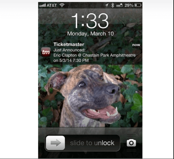 Ticketmaster Push Notification