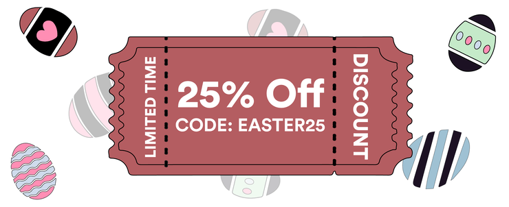 Illustration of a discount coupon for Easter promotions