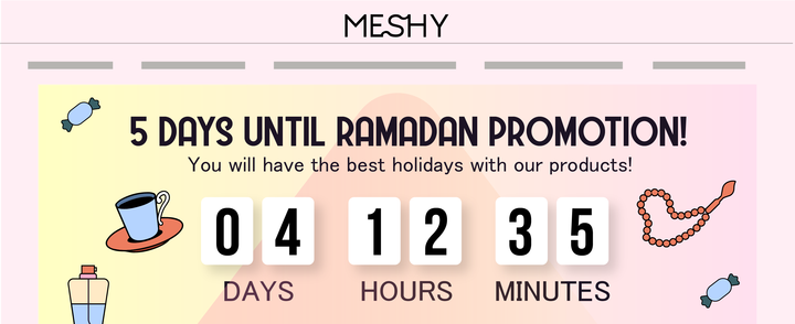 Countdown showing how long until the Ramadan promotions start